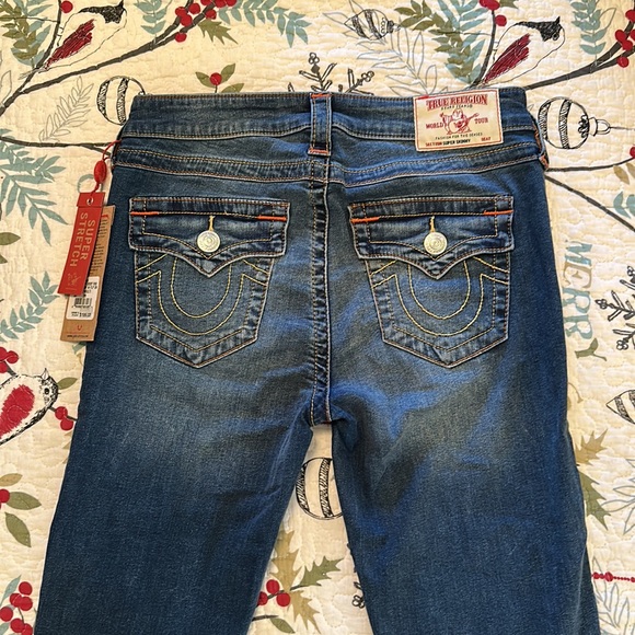 NWT True Religion super skinny fit jeans, size 28 - Picture 3 of 6